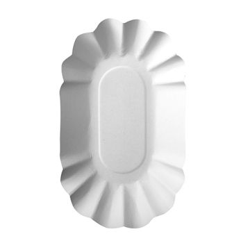 Skodele, papir "pure" ovalne 9 cm x 16 cm x 3 cm bela