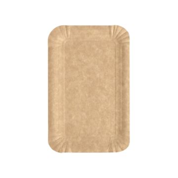 Krožniki, papir "pure" kvadratna 10 cm x 16 cm rjava
