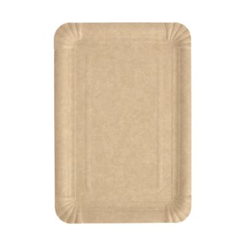 Krožniki, papir "pure" kvadratna 16,5 cm x 23 cm rjava