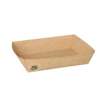 Podstavki za prigrizke, karton "pure" 4 cm x 11 cm x 16 cm rjava "100% Fair" extra velike