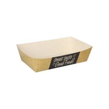 Podstavki za pomfrit, karton "pure" 3,5 cm x 7 cm x 12 cm "Good Food" srednje