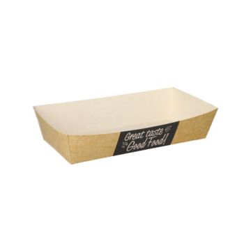 Podstavki za pomfrit, karton "pure" 3,5 cm x 7 cm x 15 cm "Good Food" velik