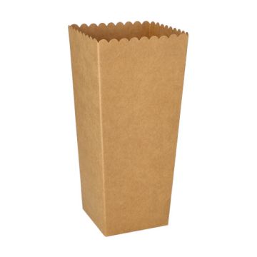 Škatle za pokovko Pappe "pure" kvadratna 1300 ml 19,7 cm x 7 cm x 7 cm rjava male