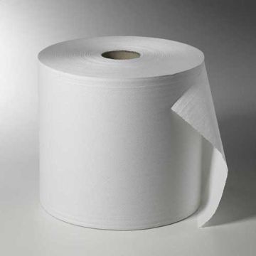 Brisače v roli, 2-slojne Ø 33 cm · 38 cm x 28 cm bela 1.500 brisač, tulec Ø 7 cm