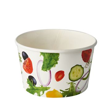 Sklede za solato, karton "To Go" 600 ml Ø 12,5 cm · 7,5 cm "Salad"