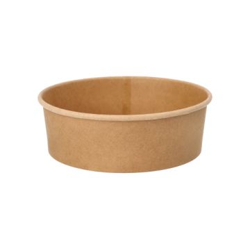Sklede za solato, karton okroglo 500 ml Ø 15 cm · 4,6 cm rjava