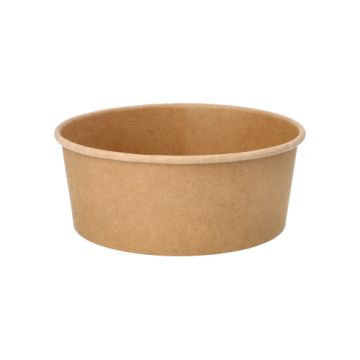 Sklede za solato, karton okroglo 750 ml Ø 15 cm · 6 cm rjava