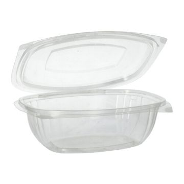 Delikatesne in solatne sklede s pokrovom, PLA "pure" 1 l 7,6 cm x 20,5 cm x 16,8 cm kristalno jasno