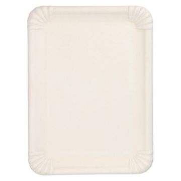 Servirni pladnji, sladkorni trs "pure" kvadratna 26 cm x 35 cm bela