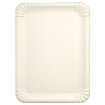 Servirni pladnji, sladkorni trs "pure" kvadratna 26 cm x 35 cm bela