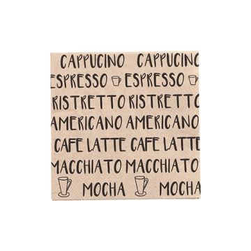 Serviete, 3-slojne zložene 1/4 25 cm x 25 cm narava "Coffee Specialities" iz recikliranega papirja