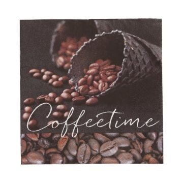 Serviete, 3-slojne zložene 1/4 33 cm x 33 cm "Coffeetime"