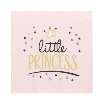 Serviete, 3-slojne zložene 1/4 33 cm x 33 cm "Little Princess"