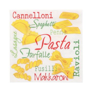 Serviete, 3-slojne zložene 1/4 33 cm x 33 cm "Pasta"