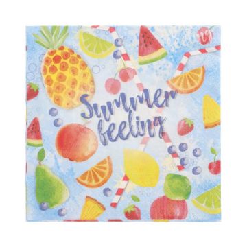Serviete, 3-slojne zložene 1/4 33 cm x 33 cm "Summerfeelings"