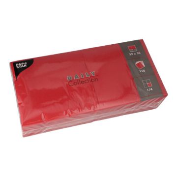 Serviete "DAILY Collection" zložene 1/4 32 cm x 32 cm bordeaux