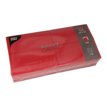 Serviete "DAILY Collection" zložene 1/8 32 cm x 32 cm bordeaux