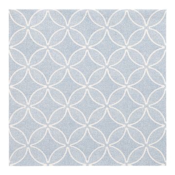 Serviete "ROYAL Collection" zložene 1/4 40 cm x 40 cm arktično modra "Circle Flowers"
