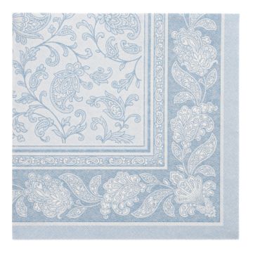 Serviete "ROYAL Collection" zložene 1/4 40 cm x 40 cm arktično modra "Ornaments"