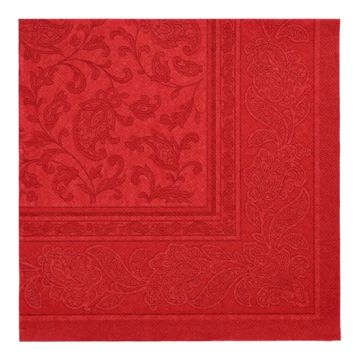 Serviete "ROYAL Collection" zložene 1/4 40 cm x 40 cm bordeaux "Ornaments"