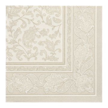 Serviete "ROYAL Collection" zložene 1/4 40 cm x 40 cm šampanjec "Ornaments"