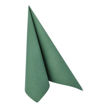Serviete "ROYAL Collection" zložene 1/4 40 cm x 40 cm temno zelena v pakiranju iz papirja