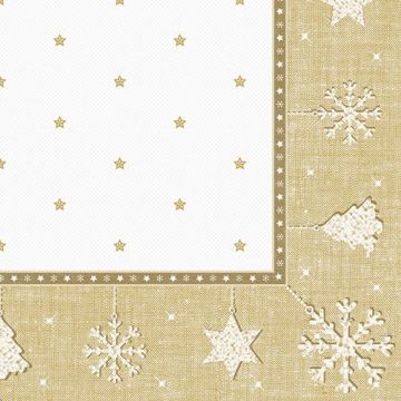 Serviete "ROYAL Collection" zložene 1/4 40 cm x 40 cm zlata "X-Mas"