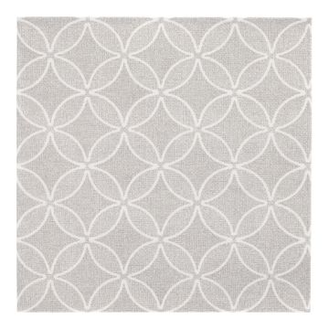 Serviete "ROYAL Collection" zložene 1/4 40 cm x 40 cm siva "Circle Flowers"