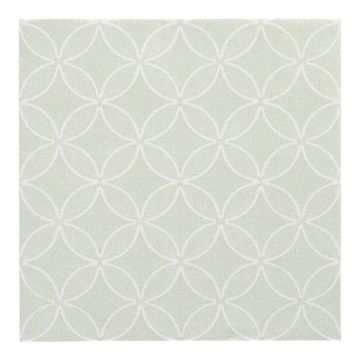 Serviete "ROYAL Collection" zložene 1/4 40 cm x 40 cm žad zelena "Circle Flowers"