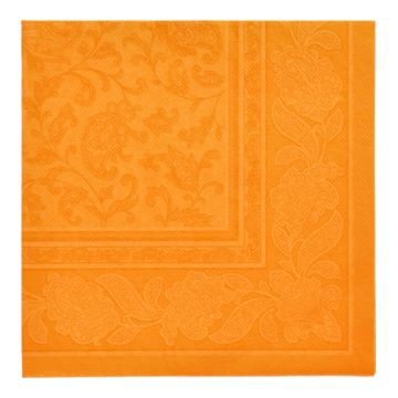 Serviete "ROYAL Collection" zložene 1/4 40 cm x 40 cm oranžna "Ornaments"