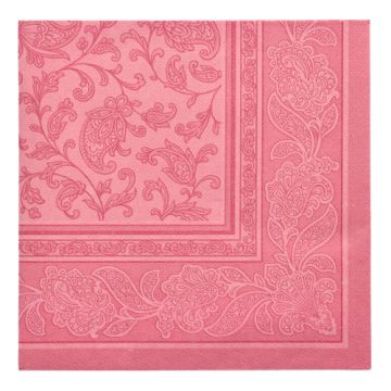 Serviete "ROYAL Collection" zložene 1/4 40 cm x 40 cm roza "Ornaments"