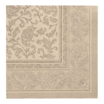 Serviete "ROYAL Collection" zložene 1/4 40 cm x 40 cm pesek "Ornaments"