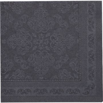 Serviete "ROYAL Collection" zložene 1/4 40 cm x 40 cm črna "New Elegance"