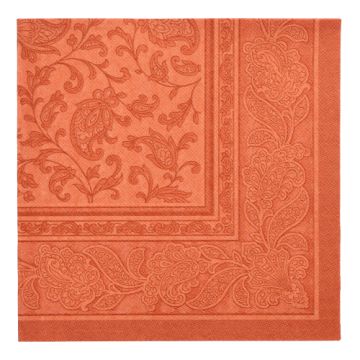 Serviete "ROYAL Collection" zložene 1/4 40 cm x 40 cm terracota "Ornaments"