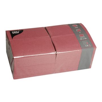 Serviete, 3-slojne zložene 1/8 33 cm x 33 cm bordeaux