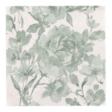 Serviete "ROYAL Collection" zložene 1/4 40 cm x 40 cm temno zelena "Rose"