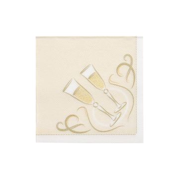 Serviete "ROYAL Collection" zložene 1/4 25 cm x 25 cm zlata "Festive Moments"
