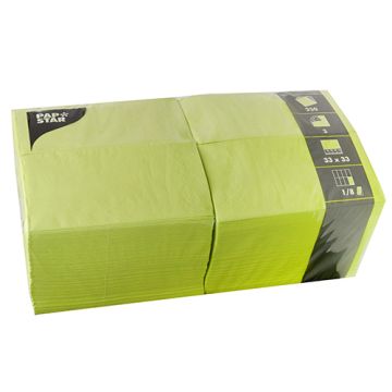 Serviete, 3-slojne zložene 1/8 33 cm x 33 cm limeta