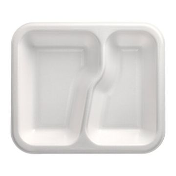 Varilni pladenj, XPS 2-razdelka 1000 ml 4,2 cm x 21,2 cm x 24,7 cm bela laminirane