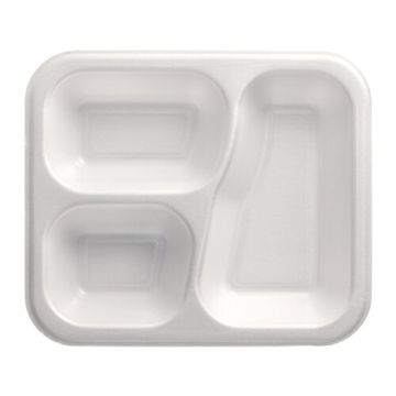 Varilni pladenj, XPS 3 razdelki 925 ml 4,2 cm x 21,2 cm x 25 cm bela laminirane