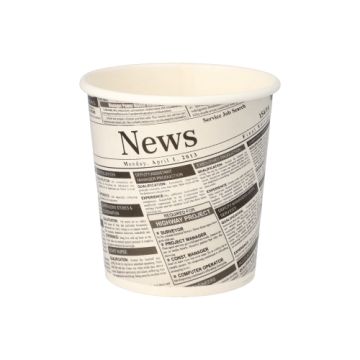 Lončki za prigrizke, papir "To Go" okroglo 470 ml Ø 9,9 cm · 9,9 cm "Newsprint"