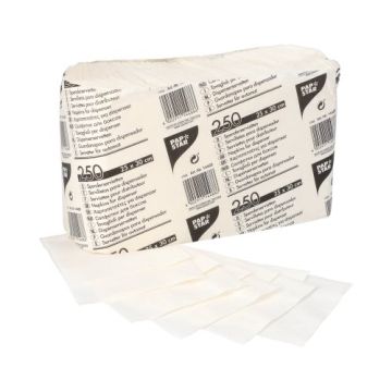 Serviete za dispenser, 1-slojne 25 cm x 30 cm bela