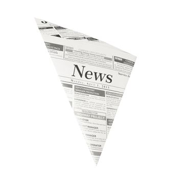 Kornet vreče, um.pergament 32,5 cm x 23 cm x 23 cm "Newsprint" vsebina 250 g odporno na maščobe