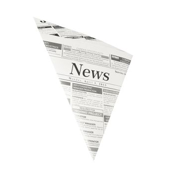 Kornet vreče, um.pergament 32,5 cm x 23 cm x 23 cm "Newsprint" vsebina 250 g odporno na maščobe