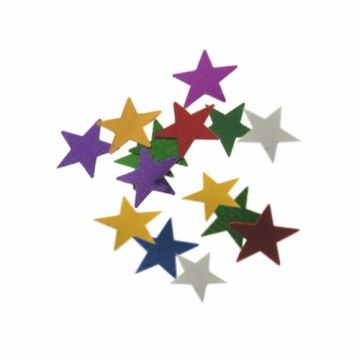Konfeti, folija Ø 1 cm sortirane barve "Stars" 20 gr.
