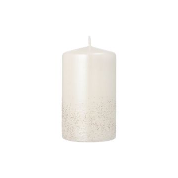 Sveča steber "Safe Candle" Ø 60 mm · 100 mm perlmutt "Fia" posamično zavite v celofan