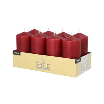 Sveče steber Ø 50 mm · 100 mm bordeaux