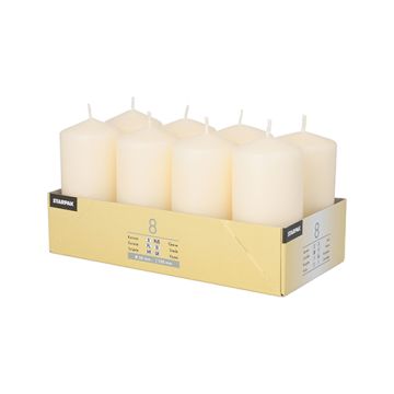 Sveče steber Ø 50 mm · 100 mm krem