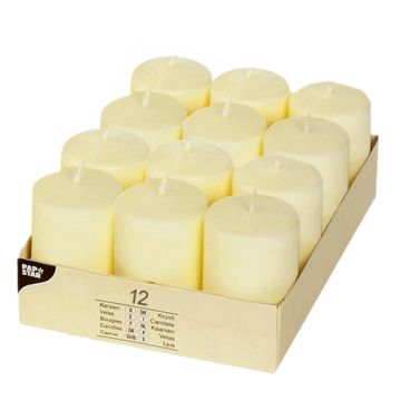 Sveče steber Ø 40 mm · 60 mm ivory "Ivory" z ravno glavo