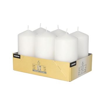 Sveče steber Ø 60 mm · 115 mm bela